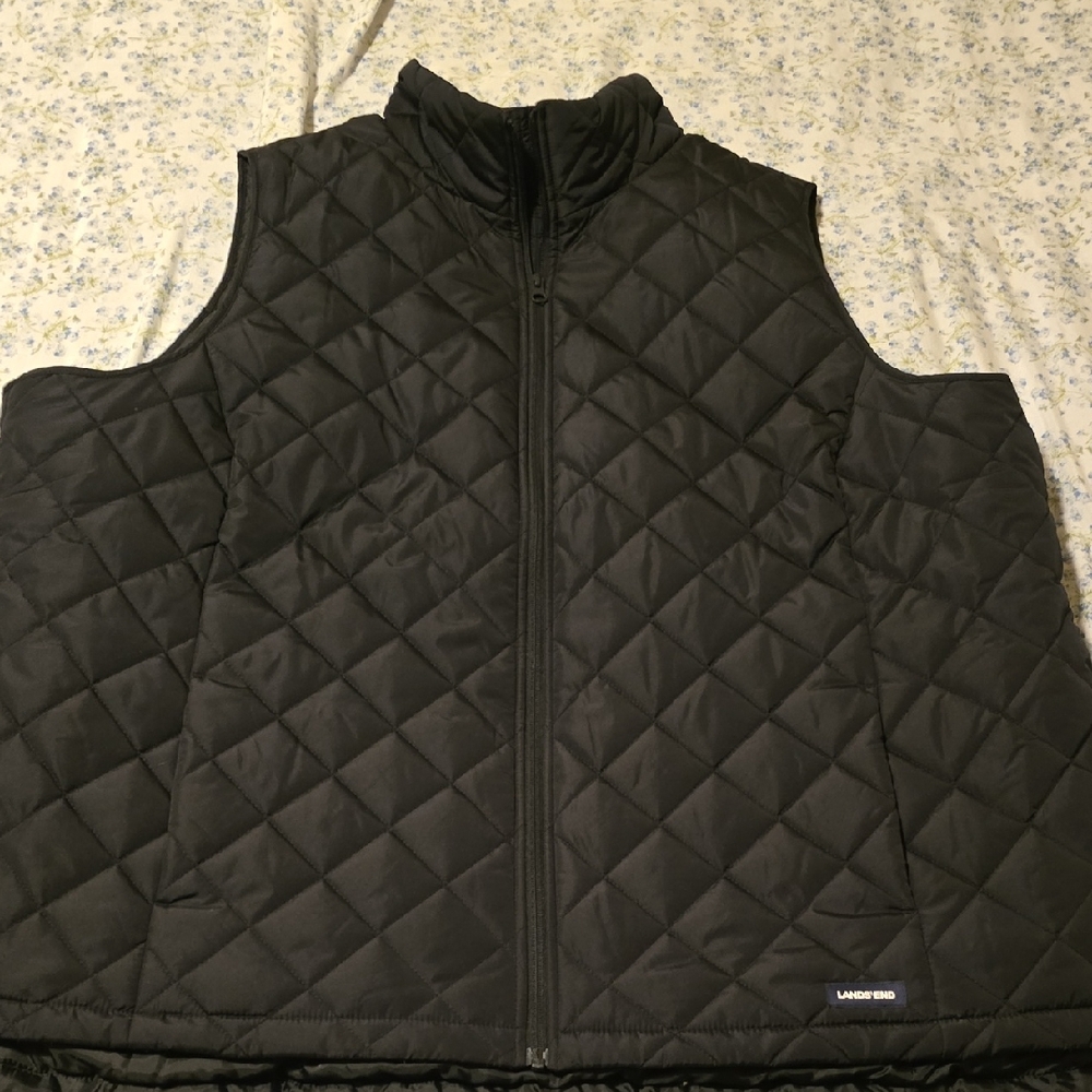 Lands' End Men's  Quilted Vest